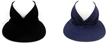 Среќно лето жени Сонцето визир капа широко лето лето UPF 50+ УВ заштита од плажа капа за преклопување