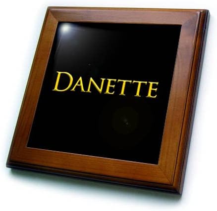 3дроза Данет Популарна Жена Име Во Америка. Жолта На Црна Подарок-Рамка Плочки