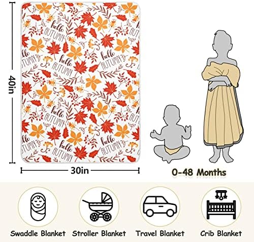 КАТАКУ есенски јаворов лист бебе ќебе за момчиња девојчиња памук дете ќебиња кревети фрли меко топло примање бебе ќебе за шетач
