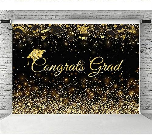 Класа на Лофарис од 2023 година Честитки Град Црн Златен сјај за позадина честитање на злато дипломирање капа за матурска забава