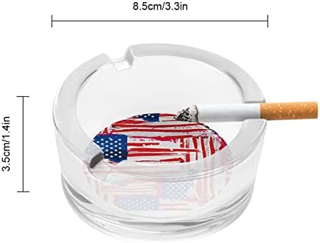 Акварел САД знаме стакло од пепел за цигари за преносен фиока за пепел, преносен држач за пепел, за затворено на отворено