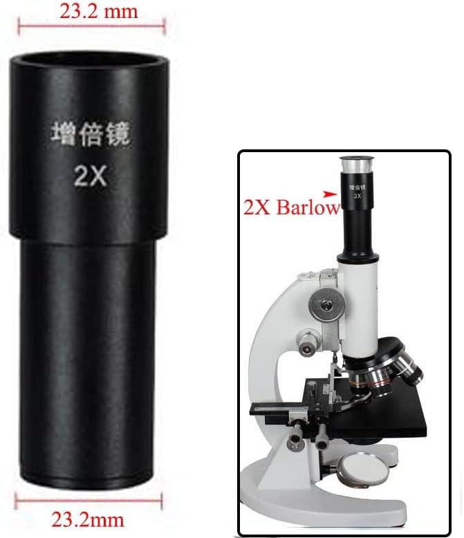 Нов 2х Микроскоп Барлоу Леќа За Зголемување На Окуларот За Биолошки Микроскоп Додатоци И Делови