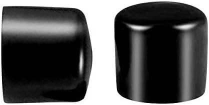 Заштита на конец за завртки ПВЦ гума гума тркалезна цевка капа капаче за покривање еко-пријателски црна 38мм ID 100 парчиња