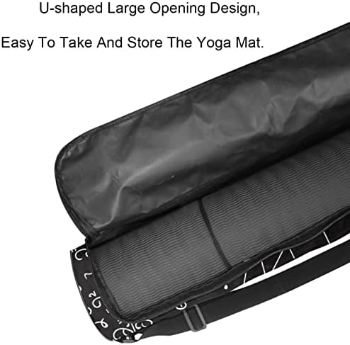 Лаијухуа Јога Мат торба, двојни патенти за јога теретана за жени и мажи - мазни патенти, големо отворање и прилагодлива лента во форма