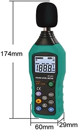 ZLXDP опсег 30-130dB точност 1.5dB мерач на мерач на мерач на мерач на звук на звук со мерки со мерки со задно осветлување со