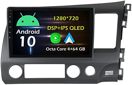 10.1 4+64GB Android 10 Во Цртичка Автомобил Стерео Радио Одговара за 2006 07 08 09 10 11 Honda Граѓански GPS Навигација Главата Единица