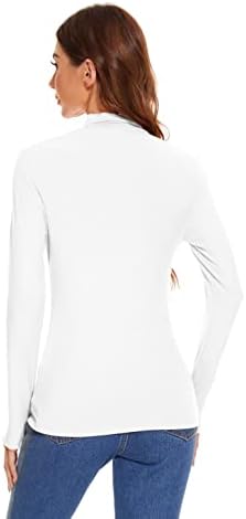 Женски долги ракави се потсмеваат на врвовите на лесни кошули со џемпер од џемпер