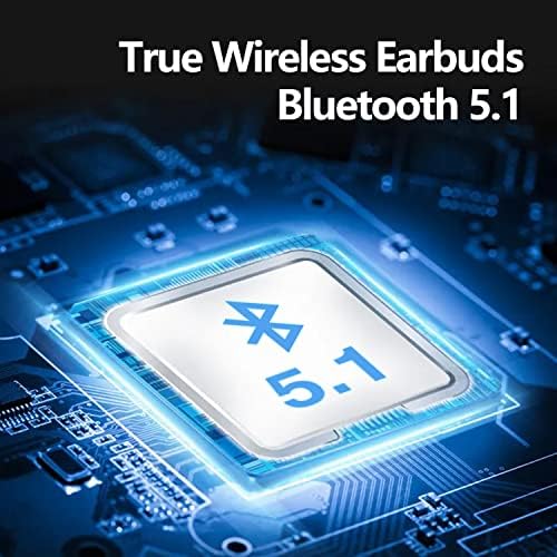 Tonstep Вистински Безжични Слушалки Bluetooth 5.1, Слушалки За Во Уво Со Куќиште За Полнење, 30h Playtime, IPX6 Водоотпорен, Контрола