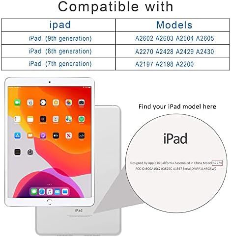 Arе за Ipad 10.2 Инчен Случај &засилувач; &засилувач; + Држач За Држач За Таблети Компатибилен со iPad 7/8/9th, Ipad Air 5/4,
