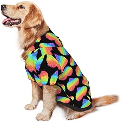 Големо кучиња Худи ЛГБТ-Гилтер-лежиште-геј облека за миленичиња џемпер со капа со мека мачка облека со мачка.