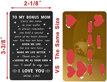 Картичка за матични матични матици - ви благодарам што ме сакавте како своја - маќеа бонус мама роденденска картичка, картичка за паричник