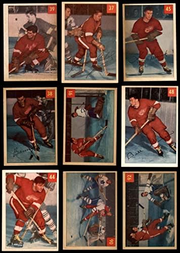 1954-55 ПАРКХУРСТ ДЕТРОИТ Црвени крилја екипа сет Детроит Ред Вингс екс+ црвени крилја