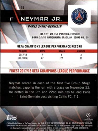2018-19 Најдобра рефрактор на Лигата на шампионите во УЕФА 75 Нејмар rуниор Париз Сен-Germермен Фудбалска трговска картичка