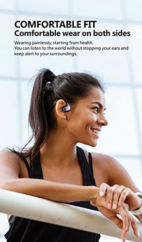 Слушалки за спроводливост на коските Huyeuogo со MP3 плеер и Bluetooth 5.2, идеални за пливање, трчање, возење велосипед и вежбање во теретана.