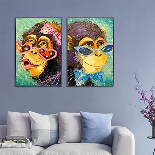 Tgrtrue Monkey, Monkey Animal Illustration, Cartoon Monkey, животно, декорација на коридор, слики од коридор, wallидни декорации, wallидни слики,