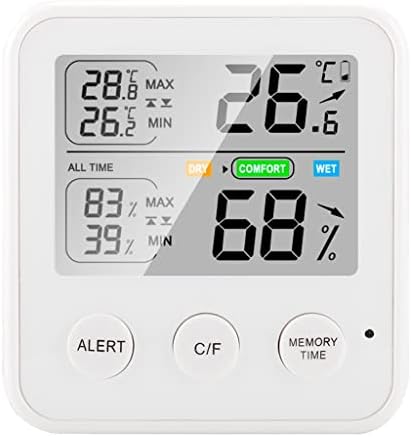 Мерач на дигитална температура и влажност на BKDFD, мултифункционална табела за електронска температура и влажност на домаќинството