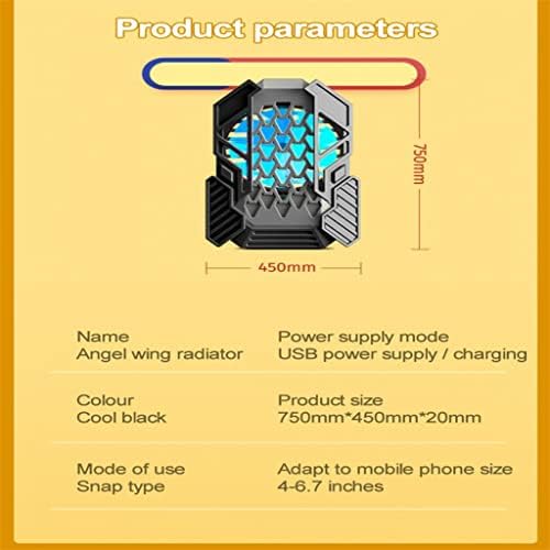 TOTOU преносен мобилен телефон радијатор за ладење на вентилаторот за ладилни мобилни телефони ладно топлински мијалник