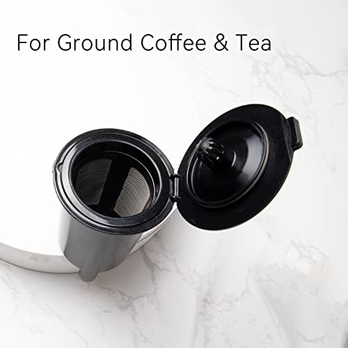 Mecity 【Нова верзија】 3 Filter Pods Cafe Chafer KC101 вклучувајќи 1 капсула K-Cup, 2 филтри за мелено кафе и лабав чај