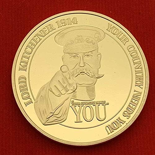 1914-1918 година Првата светска војна позлатена комеморативна копија за копирање на монети за него
