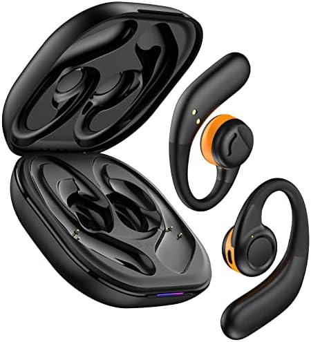 Слушалки за отворено уво onsонс безжичен Bluetooth 5.2, отворено уво уши со двојни динамички возачи од 16,2 мм 60 часа