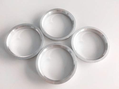 NB-Aero 4PC Silver Aluminum Hubrings 73.1mm до 66,45mm | Hubcentric Center Ring 66,45mm до 73,1 mm