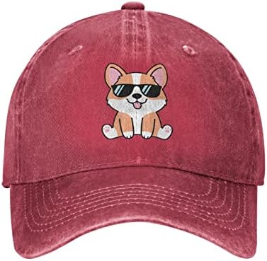Jekgleyенски Corgi Corgi капа прилагодлива гроздобер потресена измиена бејзбол капа за жени за жени lубител на кучиња