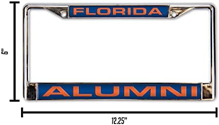 NCAA RICO Industries Florida Gators Alumni Chrome Laser Lincer Frame 12 x 6 ласерска исечена хромирана рамка - автомобил/камион/SUV