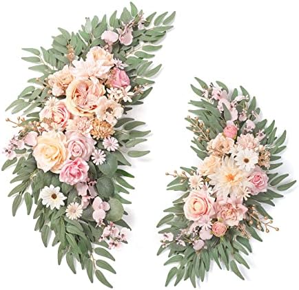 Сера флора вештачки цвеќиња свадбени лак цвеќиња комплет за свадбени церемонија за свадбе