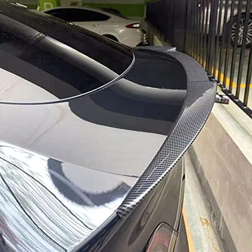 Комплет MCARCAR REAL CARBON FIBER STROBSER SPORER за Tesla Model Y 2020-2022 CAR спојлерот крило перформанси заден дел од багажникот капакот на опашката за стилизирање на автомобилот, сјајно црн