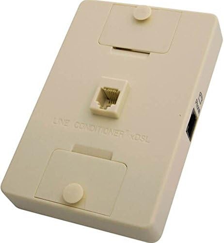 Suttle 630LCCU-50 1-линиски адаптер за монтирање на wallидот DSL филтер со помошни нефилтрирани приклучоци, слонова коска, компатибилен