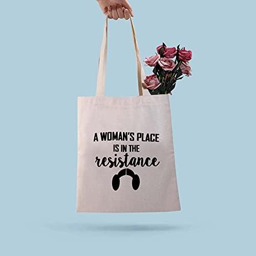Феминистичка торба за тота за жени, местото на жената е во отпор на феминистичката тема подарок （место во отпор Tg）