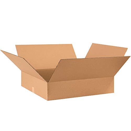 Избор за испорака 28x24x6 рамни брановидни кутии, рамни, 28L x 24W x 6h, пакет од 10 | Испорака, пакување, движење, кутија за складирање за