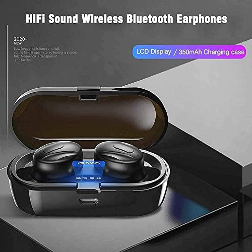 Hoseili ● 2022editionBluetooth Слушалки.Bluetooth 5.0 Безжични Слушалки Во Уво Стерео Звук Микрофон Мини Безжични Слушалки Со Слушалки и Пренослив