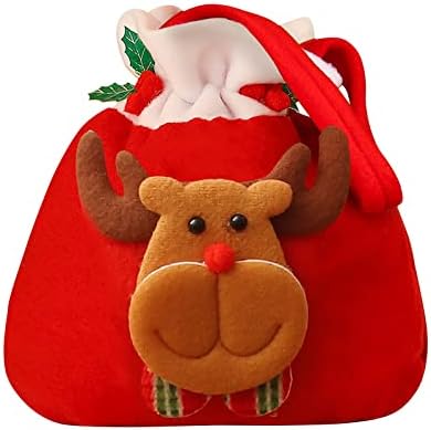 Божиќна Торба За Бонбони Божиќни Торби За Подароци Торба ЗА Завиткување 3д Божиќни Торби За Подароци Торбичка За Чување Бонбони Декорација