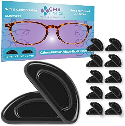 GMS Optical® 2mm Air Persion Leadsive Contour Eiglass Nose Pads - Анти лизгање - Намалува болка - Носепади за очила, очила за сонце и очила
