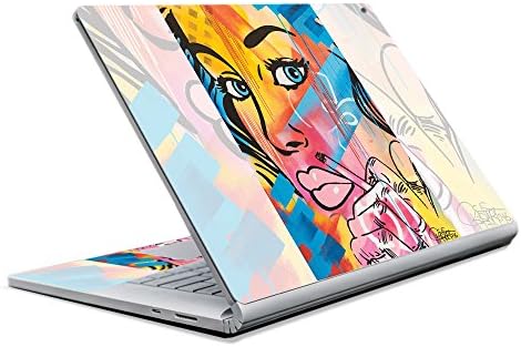 Мојсикинс Кожа компатибилна со Microsoft Surface Book 2 13 - елегантен пушач | заштитен, издржлив и уникатен винил декларатен