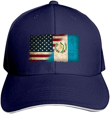 Tiayead комбинирана Гватемала и Бејзбол капа на Гватемала и САД, Камион Хет за мажи и жена тато капа што може да се прилагоди