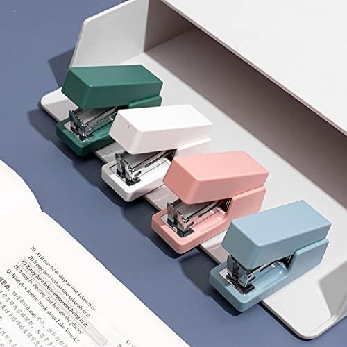 Amayyadsj Stapler Mini Color Metal Stapler Set со 640 парчиња степени 24/6 алатки за врзување на канцелариски материјал за канцелариски