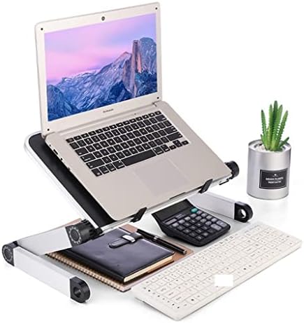 Феер прилагодлива лаптоп биро штанд преносен алуминиум ергономски лапдеск за ТВ кревет тросед компјутер со компјутерски лаптоп биро