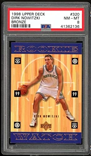 Dirk Nowitzki Rookie Card 1998-99 Горна палуба 320 PSA 8