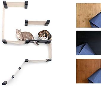 Катастрофикреации Мачка Форт Сет-Повеќе Нивоа Мачка Импровизирана Лежалка &засилувач; Качување Активност Центар Ѕид Монтирани Мачка Дрво