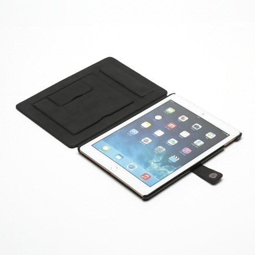 Zenus Z5264ipa2 iPad Air 2 Case со функција за штанд, дневник за букви, црна, тип на дневник