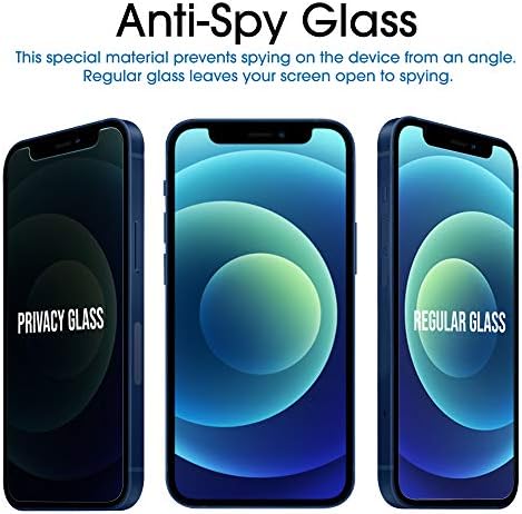 Амфилм Заштитник На Стаклен Екран за Приватност компатибилен со iPhone 12 Pro Max