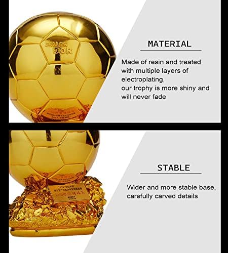 Meresysid фудбалски трофеј златен топка најдобар играч награда Фудбалски трофеј за сувенири, подароци, колекции, табли за сопствени имиња