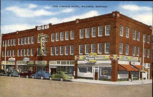 Билингс во хотелот Линколн, Монтана МТ оригинална античка разгледница
