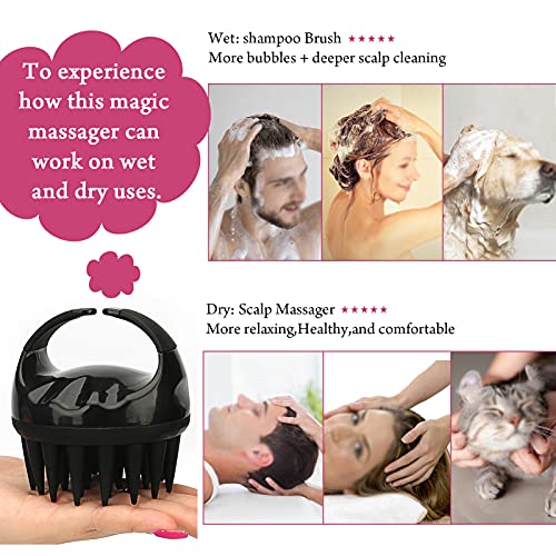 Massager Massager за раст на косата за раст на косата, четка за шампон за туширање, првут Намалување на чистачот на главата, силиконски