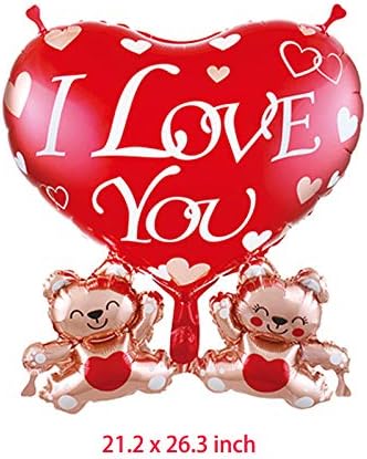 2 парчиња Балони За Денот На Вљубените Те Сакам Балони Со Фолија Од Срце за Денот На Вљубените Годишнина Од Свадбата Романтични Тематски