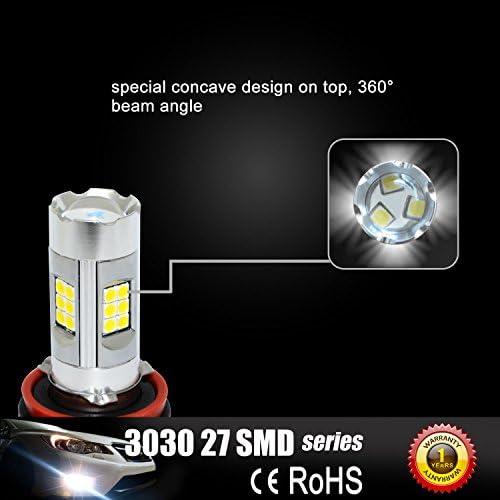 Ала Осветлување 3200 Лумени Најновата Верзија 5201 5202 LED Сијалица За Магла Висока Моќност 3030 27-SMD Исклучително Супер