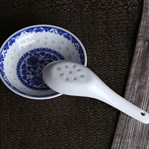 Кабилок јапонски лажици за мешање 5 парчиња меламин лажици ориз лажици азиски кинески освоени тон супа лажица сина и бела порцеланска лажица