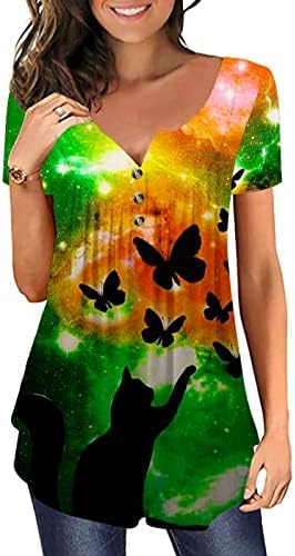 Девојки лето есен блуза 2023 Тренди со кратки ракави памучни екипаж графички плетен бренд блуза блуза маичка за девојчиња 5J
